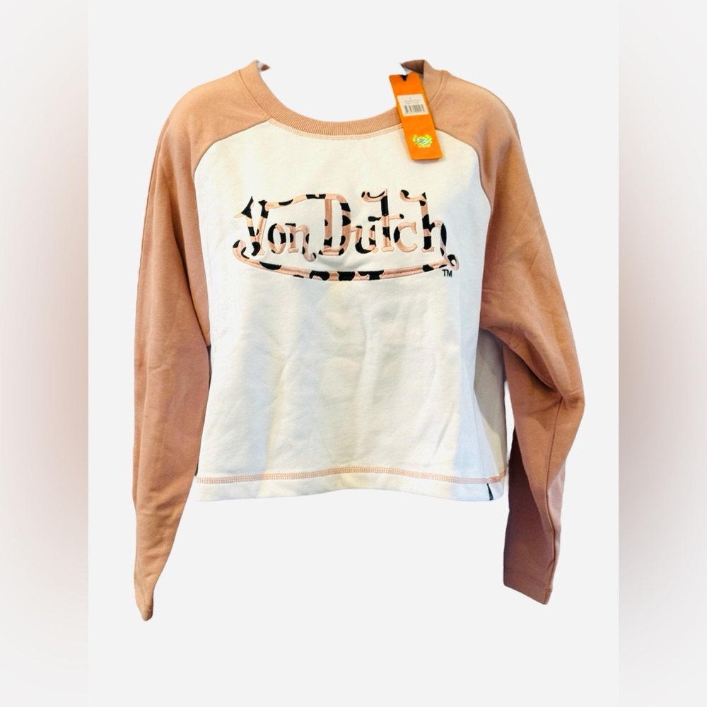 Von Dutch Pink and White Sweatshirt L NWT - Picture 2 of 5
